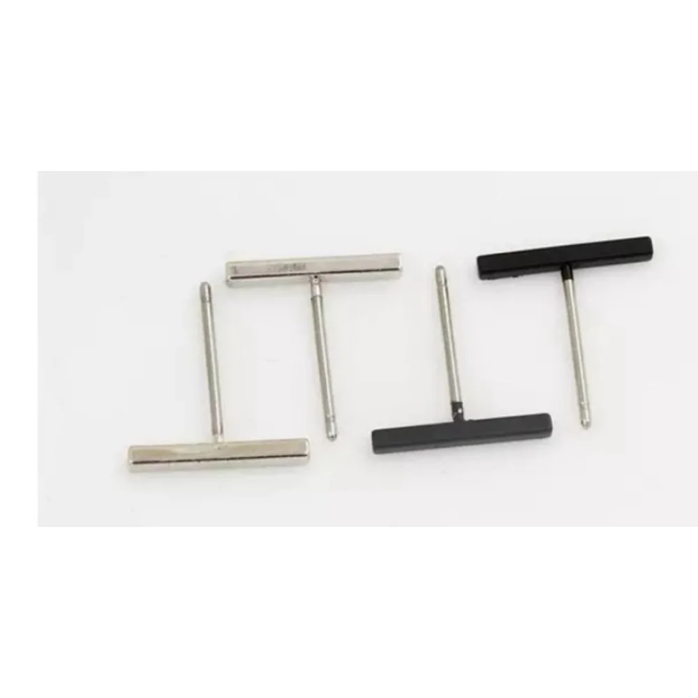 NEW Unisex Black Bar Staple‎ Stud Earrings, 1.2cm